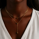 Load image into Gallery viewer, Zirelle Geometric Layered Necklace – 18K Gold-Plated