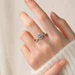 Load image into Gallery viewer, Anello con moissanite da 1 carato – Gioielli in argento sterling 925