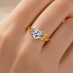 Load image into Gallery viewer, 1,5-Karat-Herz-Moissanit-Ring – 18K vergoldeter 925er Sterlingsilber-Schmuck