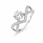 Load image into Gallery viewer, Anello con moissanite da 1 carato – Gioielli in argento sterling 925