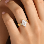 Load image into Gallery viewer, 3-Karat-Moissanit-Ring – 18K vergoldeter 925er Sterlingsilberring