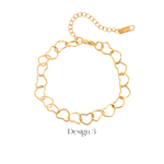 Load image into Gallery viewer, 18K Gold-Plated Stainless Steel Chain Bracelet – Textured Designer
