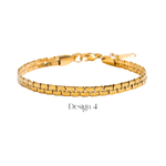 Load image into Gallery viewer, 18K Gold-Plated Stainless Steel Chain Bracelet – Textured Designer