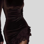 Load image into Gallery viewer, Isabella Lace Velvet Dress