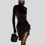 Load image into Gallery viewer, Isabella Lace Velvet Dress