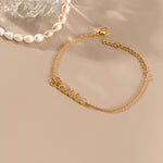 Load image into Gallery viewer, Le Vôtre Personalized Name Charm Bracelet - 18K Gold-Plated