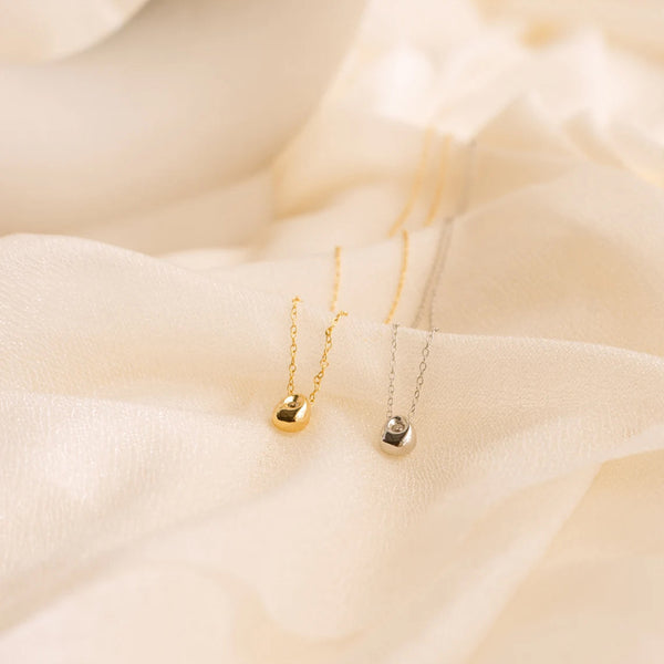 Juhi Water Drop Pendant Necklace – 14K Gold & Silver-Plated