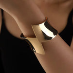Load image into Gallery viewer, Asys Asymmetrical Bangle Bracelet - Gold-Plated