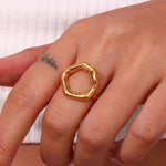 Load image into Gallery viewer, Nina Circle Gold Ring – 18K Gold-Plated
