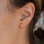 Load image into Gallery viewer, Valentine Minimalist Gold Hoop Earrings – 18K Gold-Plated