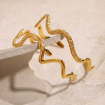Load image into Gallery viewer, Moah Geometric Cuff Bracelet - Stainless Steel
