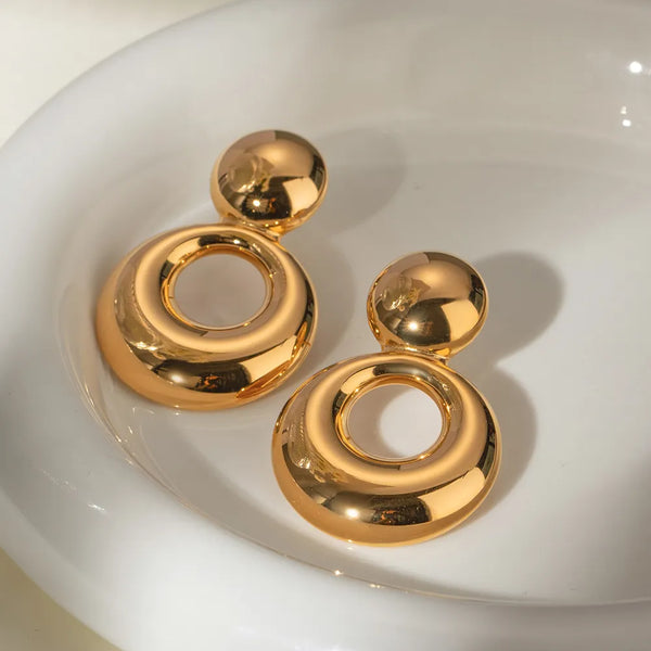 Priscila Cutout Earrings - 18K Gold-Plated