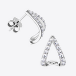 Load image into Gallery viewer, Moah Minimalist Moissanite Earrings – 925 Sterling Silver