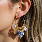 Load image into Gallery viewer, Aurelia Vintage Hoop Earrings – 18K Gold-Plated