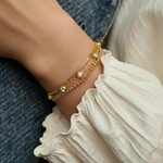 Load image into Gallery viewer, Lara Layered Zircon Bracelet - 18K Gold-Plated