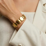 Load image into Gallery viewer, Thalita Open Bangle Bracelet - 18K Gold-Plated