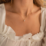 Load image into Gallery viewer, Eugenie Zircon Pendant Necklace – Gold & Silver-Plated