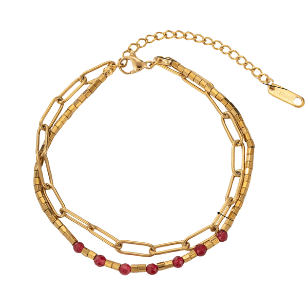 Aura Pink Bracelet - 18K Gold-Plated