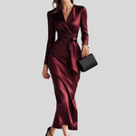 Load image into Gallery viewer, Luna Velvet Wine Midi