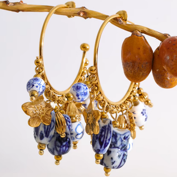 Aurelia Vintage Hoop Earrings – 18K Gold-Plated