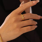 Load image into Gallery viewer, Millie Bow Ring Gold & Silver-Plated