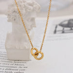 Load image into Gallery viewer, Orvane Hoop Pendant Necklace – 18K Gold-Plated