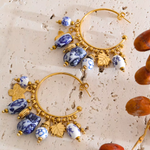 Load image into Gallery viewer, Aurelia Vintage Hoop Earrings – 18K Gold-Plated