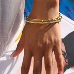 Load image into Gallery viewer, Chay Crossover Inlaid Zircon Bracelet- 18K Gold-Plated