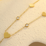 Load image into Gallery viewer, Amoura Heart Zircon Necklace – 18K Gold-Plated