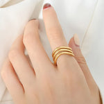 Load image into Gallery viewer, Sophia Three-Layered Ring - 18K Gold-Plated