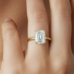 Load image into Gallery viewer, 2 Carat Moissanite Rectangle Diamond Ring