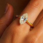 Load image into Gallery viewer, 2-Karat-Moissanit-Ring – 18K vergoldeter 925er Sterlingsilber-Schmuck