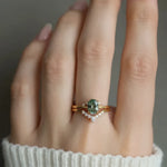 Load image into Gallery viewer, 1 Carat Moissanite 925 Sterling Silver 2 Piece Diamond Ring