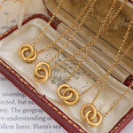 Load image into Gallery viewer, Orvane Hoop Pendant Necklace – 18K Gold-Plated
