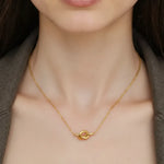 Load image into Gallery viewer, Isolde Knot Pendant Necklace – 18K Gold-Plated
