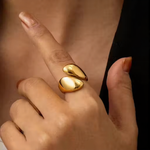 Load image into Gallery viewer, Belle Bypass Ring – 18K Gold &amp; Silver-Plated
