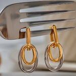 Load image into Gallery viewer, Addison Interlocked Hoop Earrings - 18K Gold-Plated
