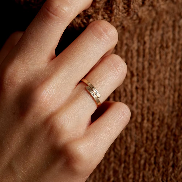 Alba Personalized Wrap Ring – 14K Gold & Silver-Plated