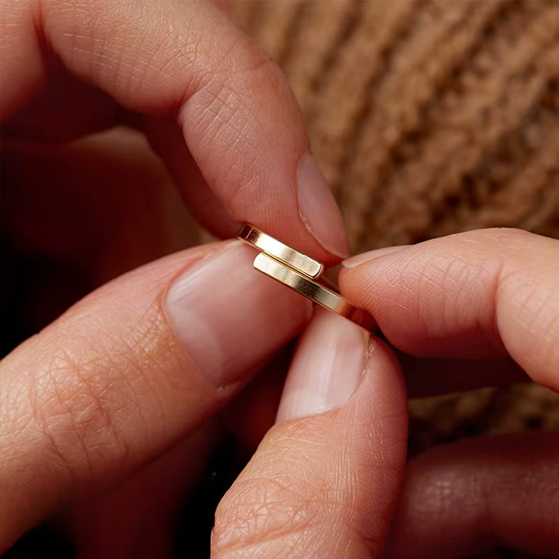 Alba Personalized Wrap Ring – 14K Gold & Silver-Plated
