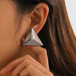 Load image into Gallery viewer, Amelisse Triangle Earrings - 18K Gold-Plated &amp; Silver-Plated
