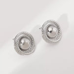 Load image into Gallery viewer, Angelisse Circle Stud Earrings - 18K Gold-Plated
