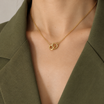 Load image into Gallery viewer, Arabella Hoop Pendant Necklace – 18K Gold-Plated
