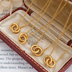 Load image into Gallery viewer, Arabella Hoop Pendant Necklace – 18K Gold-Plated
