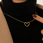 Load image into Gallery viewer, Arielle Heart Necklace – 18K Gold-Plated
