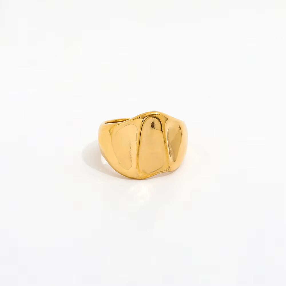 Audace Irregular Gold Ring – 18K Gold-Plated
