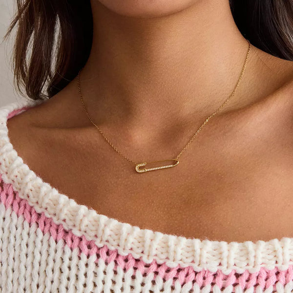 Avenor Paperclip Chain Necklace – 18K Gold-Plated