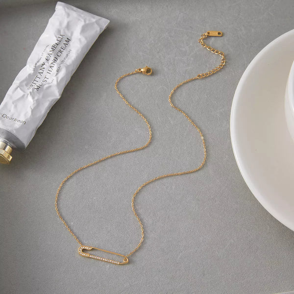 Avenor Paperclip Chain Necklace – 18K Gold-Plated