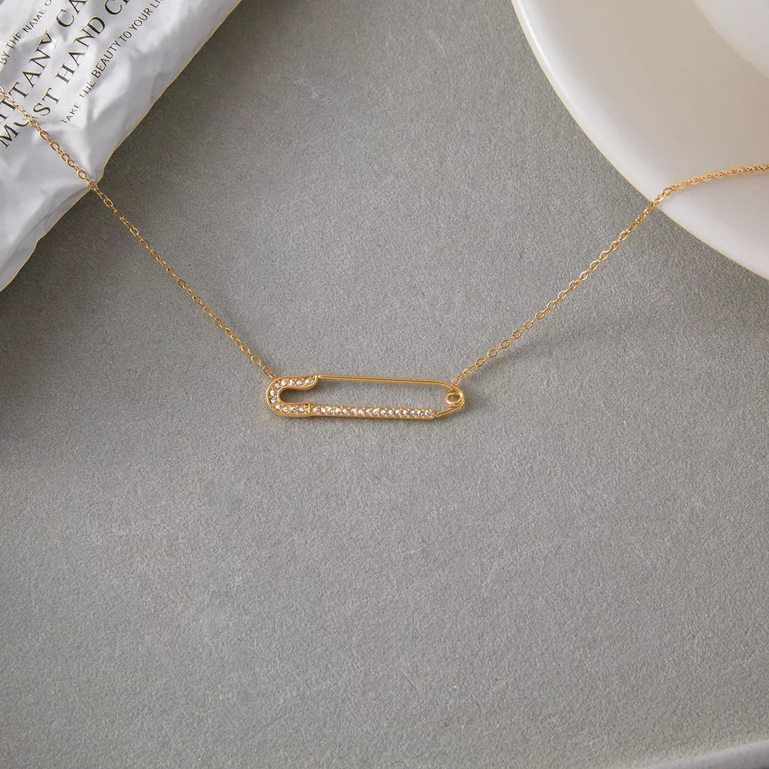 Avenor Paperclip Chain Necklace – 18K Gold-Plated