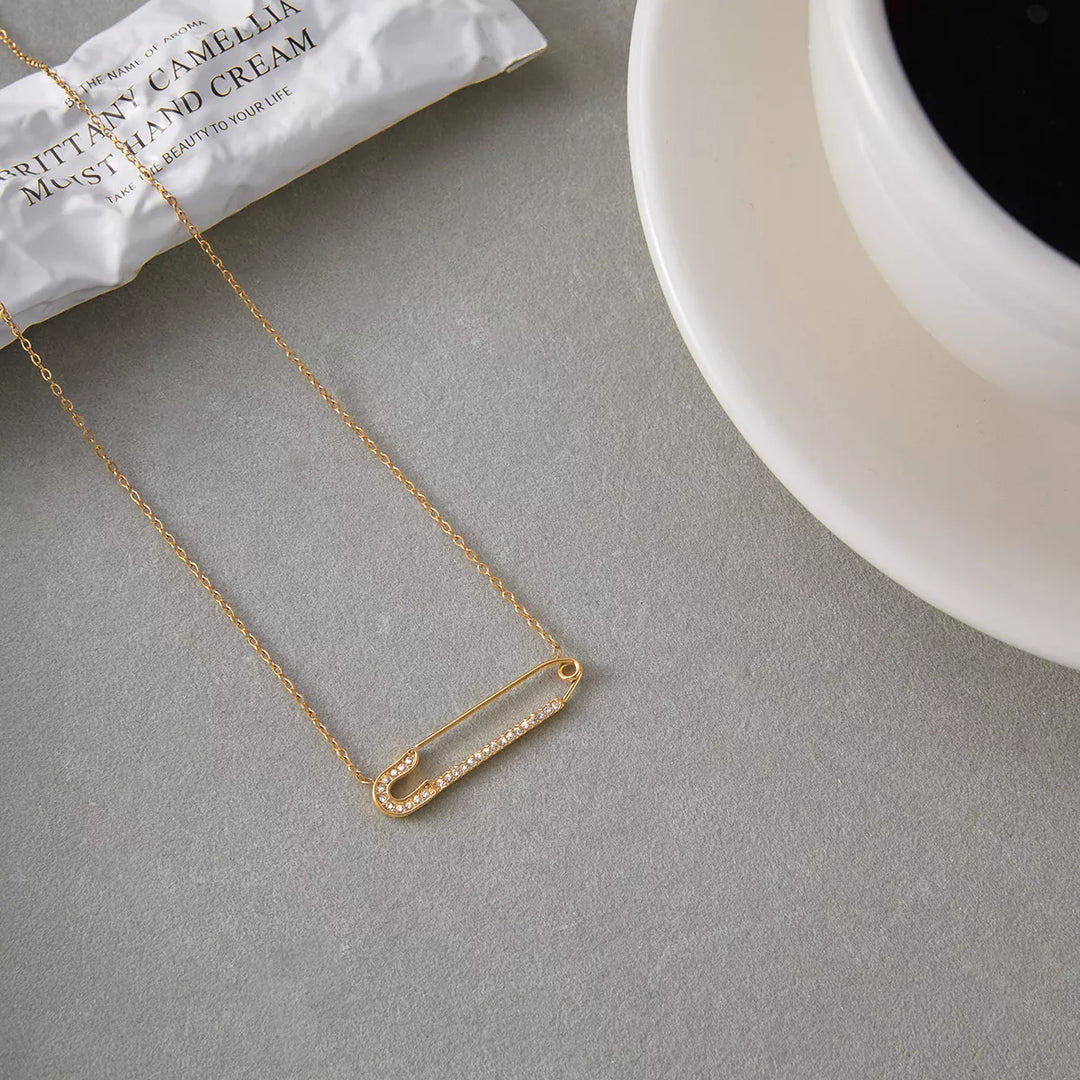 Avenor Paperclip Chain Necklace – 18K Gold-Plated