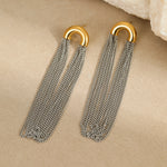 Load image into Gallery viewer, Aveny Chain Dangle Earrings – 18K Gold-Plated
